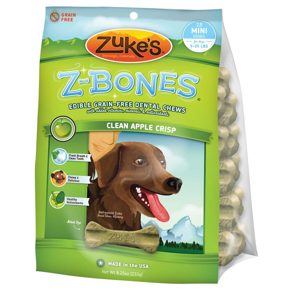 Zukes Dog Z-Bone Mini Apple 18 Count Pouch – PDS